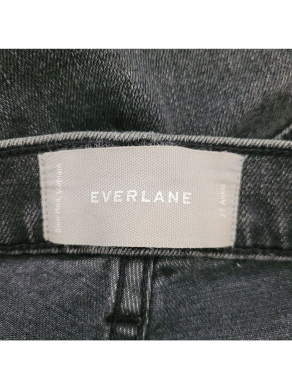 Everlane The Mid-Rise Skinny Stretch Jeans Womens Size 27 Black Denim Ankle - Picture 6 of 7